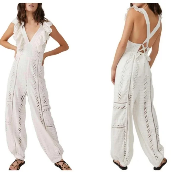 NWT  Free People Mikayla Jumpsuit Size Medium Gorgeous!!! - Picture 4 of 9